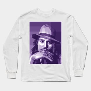 Johnny Depp Purple Long Sleeve T-Shirt